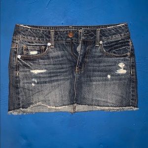 Denim distressed skirt- American eagle